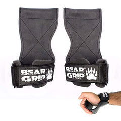 BEAR GRIP Multi Grip Straps/Hooks, Premium Heavy duty weight lifting straps/gloves (Small Rubber)