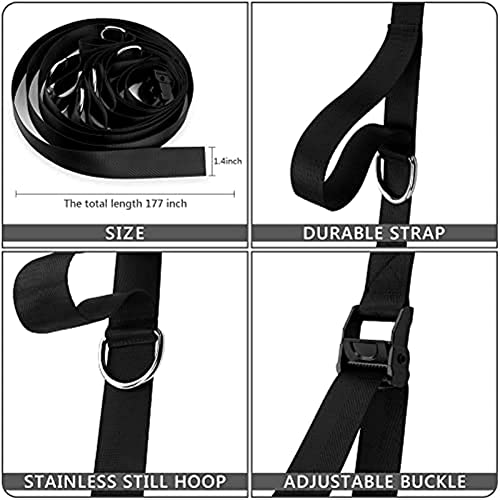 Heavy Duty Multi Loop Door Anchor Strap Leg Ankle Straps for Resistance Training Physical Therapy Home Workouts