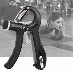 5-60 Kg Hand Grip Strengthener Finger Handgrip Wrist Squeezer Exerciser Tool Trainer With Counter Arm Training Adjustable Forearm And Hand Strength For Muscle Workout Gripper Gym Essentials Black