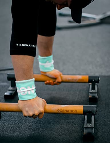 GORNATION® Wrist Wraps | 2x Premium Wrist Support (Pair) for Functional Fitness, Calisthenics & Weightlifting | Gym Accessories for Men & Women | Left & Right (Premium Mint)