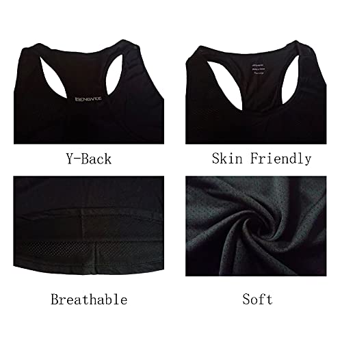 frueo 3 Pack Gym Tank Top for Men Activewear Dry-Fit Workout Sleeveless Tops Breathable Y-Back Sport Shirts Power Training Bodybuilding Vests（20418） Black Navy Blue-L