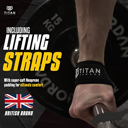 SELF-LOCKING Weight Lifting Belt | Weight Lifting Straps Included | Gym belt for Crossfit, Powerlifting, Deadlift, Olympic Lifts and Squats | For Men and Women | UK Brand (Glacier White, Medium)