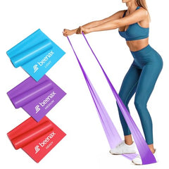 Beenax Resistance Band For Men & Women - Exercise Band to Build Muscle, Flexibility, Strength for Pilates, Yoga, Rehab, Stretching, Fitness, Gym, Physio, Strength Training and Workout