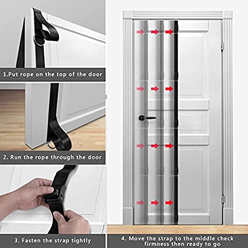 Heavy Duty Multi Loop Door Anchor Strap Leg Ankle Straps for Resistance Training Physical Therapy Home Workouts