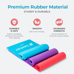 Beenax Resistance Band For Men & Women - Exercise Band to Build Muscle, Flexibility, Strength for Pilates, Yoga, Rehab, Stretching, Fitness, Gym, Physio, Strength Training and Workout