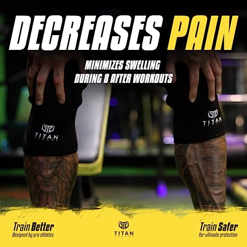 Titan Armour® Knee Sleeves Weight Lifting | 7mm Double-Ply Neoprene Knee Sleeves | Knee Compression Sleeve for Support & Protection | Knee Support Sleeves for Powerlifting, Squats, Crossfit, Strongman