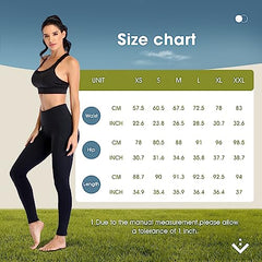 GIMDUMASA Leggings for Women Gym Yoga Pants with Pockets High Waist Workout Running Sports Activewear Fitness UK Black
