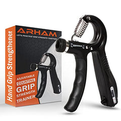 5-60 Kg Hand Grip Strengthener Finger Handgrip Wrist Squeezer Exerciser Tool Trainer With Counter Arm Training Adjustable Forearm And Hand Strength For Muscle Workout Gripper Gym Essentials Black