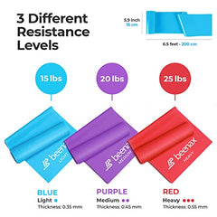 Beenax Resistance Band For Men & Women - Exercise Band to Build Muscle, Flexibility, Strength for Pilates, Yoga, Rehab, Stretching, Fitness, Gym, Physio, Strength Training and Workout