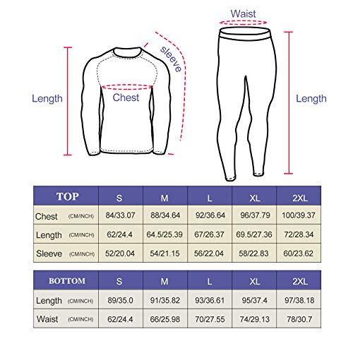 MEETYOO Men’s Thermal Underwear Set, Quick Dry