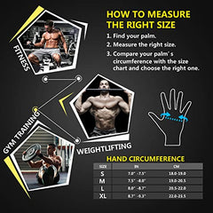 ihuan Ventilated Weight Lifting Gym Workout Gloves with Wrist Wrap Support for Men & Women, Full Palm Protection, for Weightlifting, Training, Fitness, Hanging, Pull ups (Medium, Black)