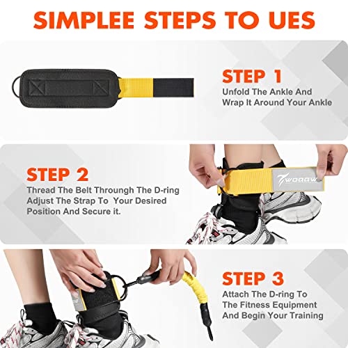 Ankle Resistance Bands with Cuffs, Glutes Workout Equipment