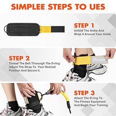 Ankle Resistance Bands with Cuffs, Glutes Workout Equipment