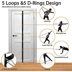 Heavy Duty Multi Loop Door Anchor Strap Leg Ankle Straps for Resistance Training Physical Therapy Home Workouts