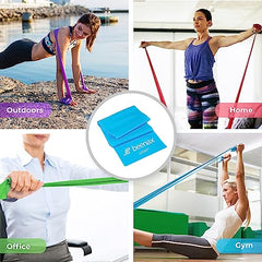 Beenax Resistance Band For Men & Women - Exercise Band to Build Muscle, Flexibility, Strength for Pilates, Yoga, Rehab, Stretching, Fitness, Gym, Physio, Strength Training and Workout